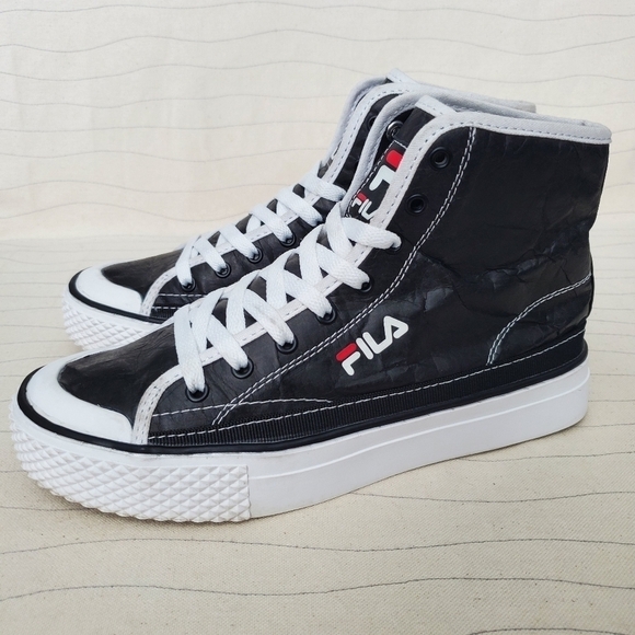 Fila Womens Monroe Mid SP Shoes Black White Casual Sneakers 5CM01101-014 Sz 7.5 - Picture 2 of 11